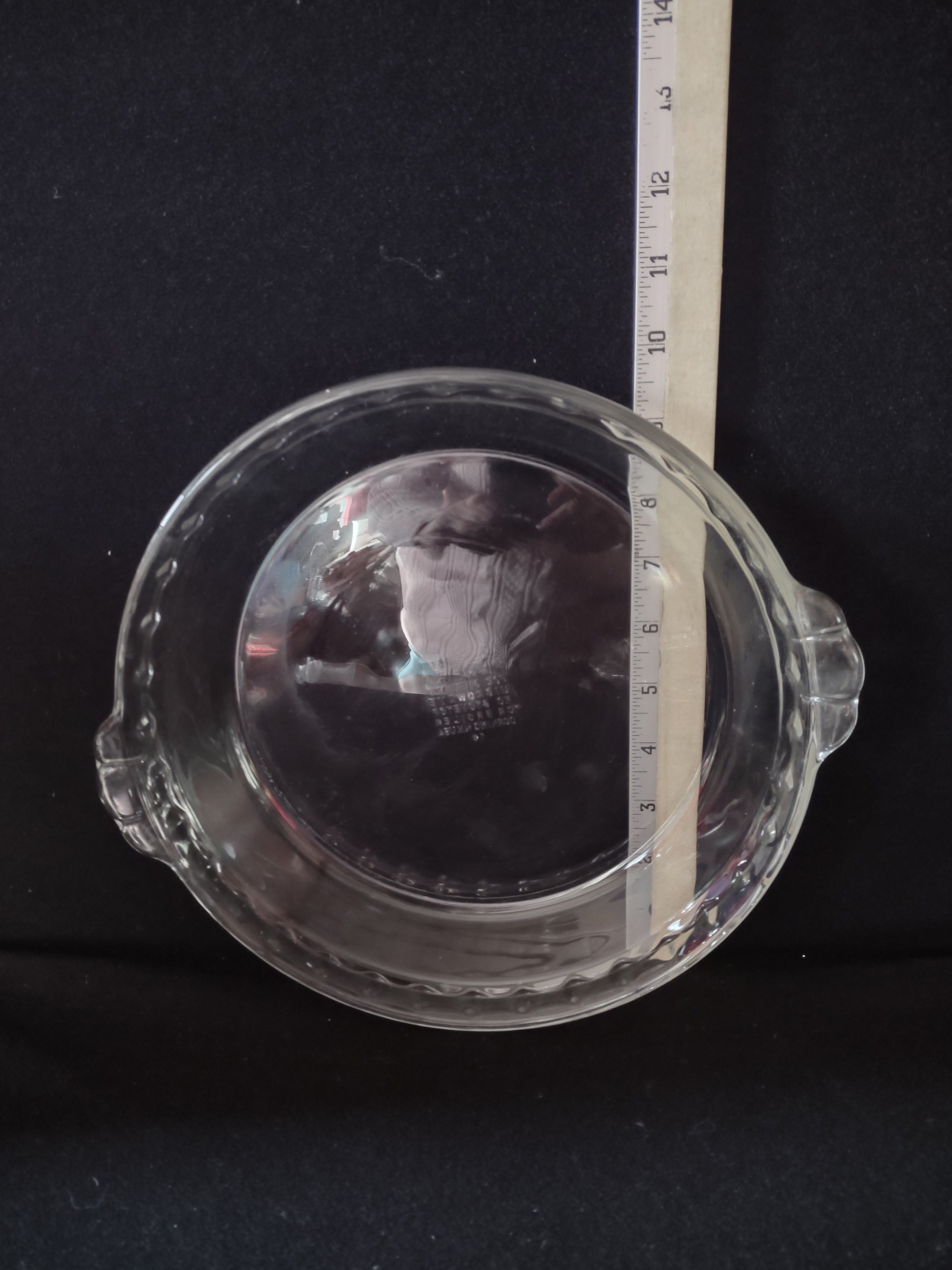 Vintage Pyrex 9" Clear Glass Pie Pans Set Of 2 (Lot 5041)