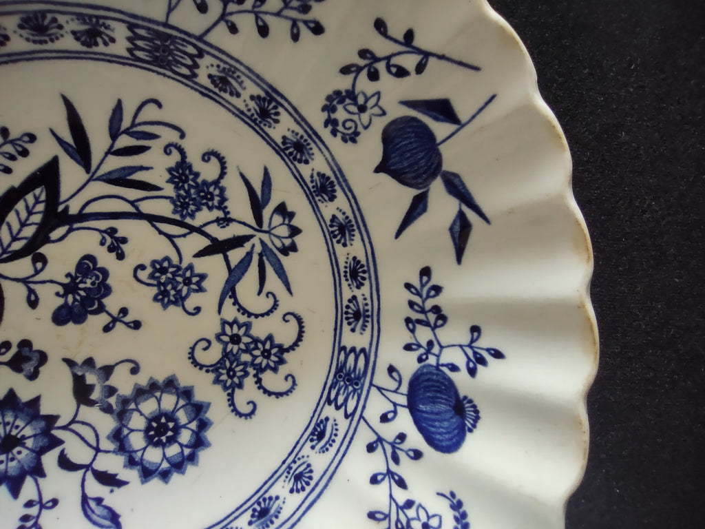 Vintage Meakin Blue Nordic Soup Cereal Bowl Ironstone England Set of 2 (5969)
