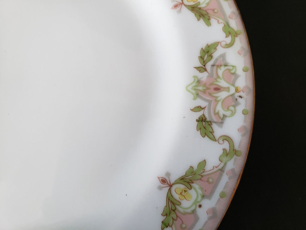 JP (Jean Pouyat) France Bread Butter Plate Pink Green Yellow (lot 620)