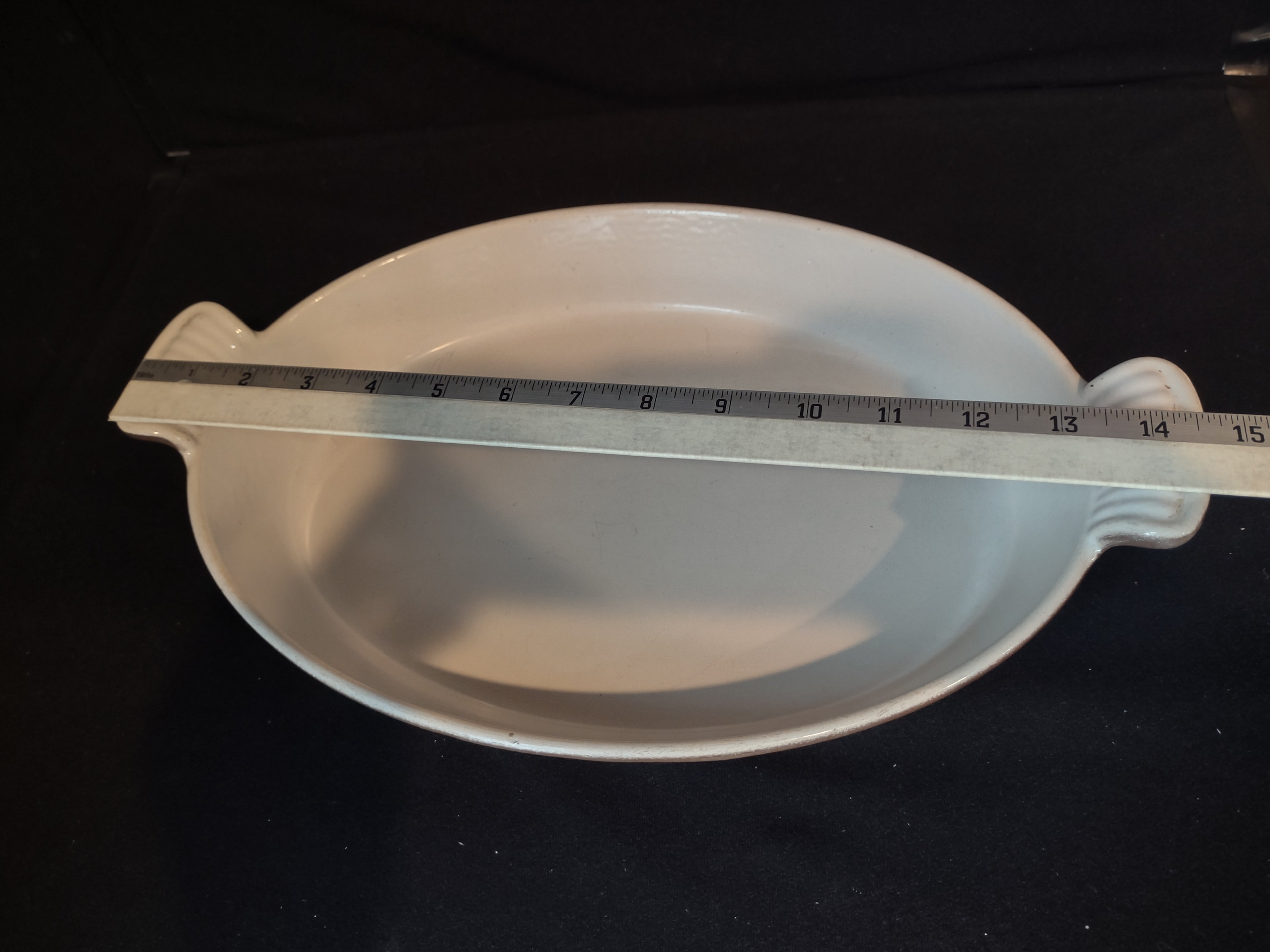 Le Creuset #32 Brown Enameled Cast Iron Oval Baking Casserole Dish (lot 2850c)