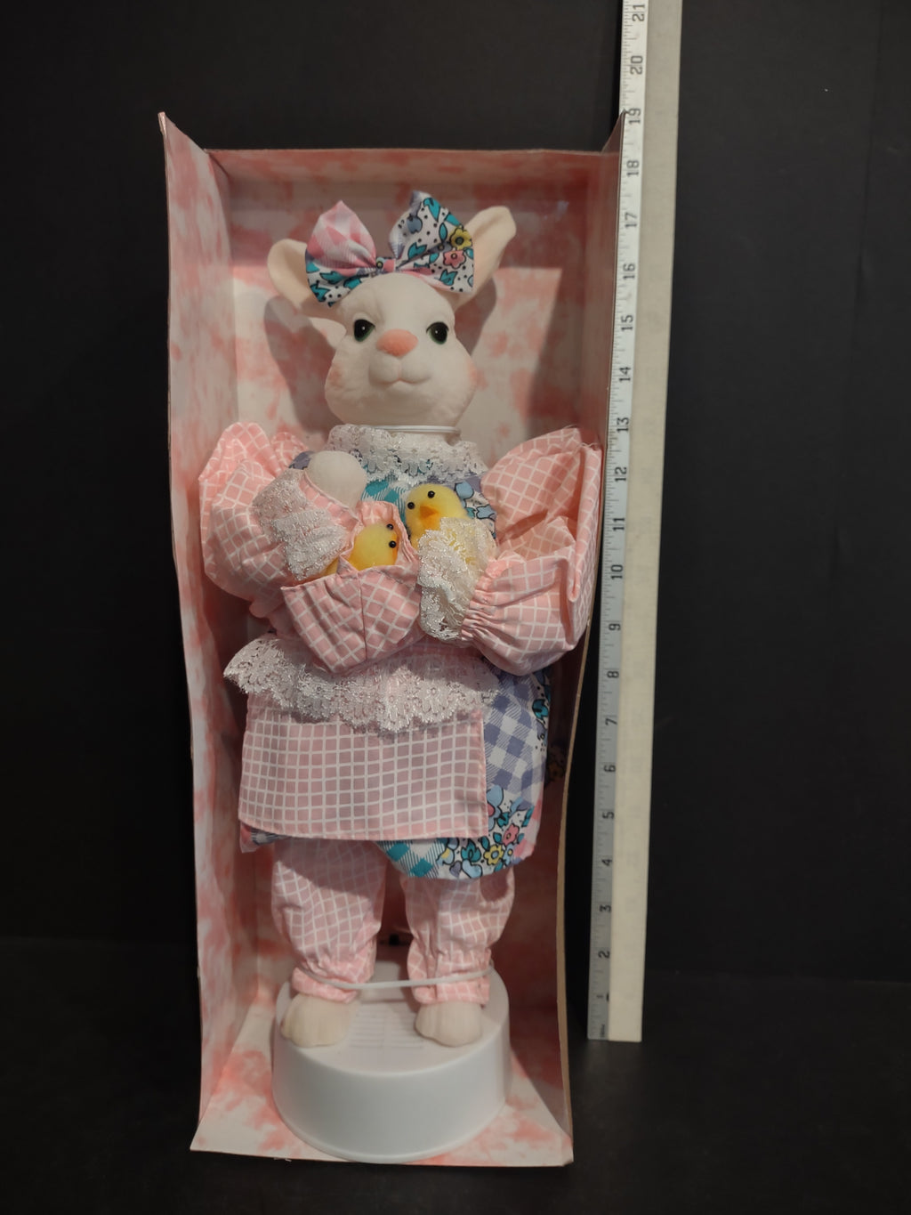 Dandee Musical Animated Girl Pink Bunny Rabbit Easter (lot 2550c)
