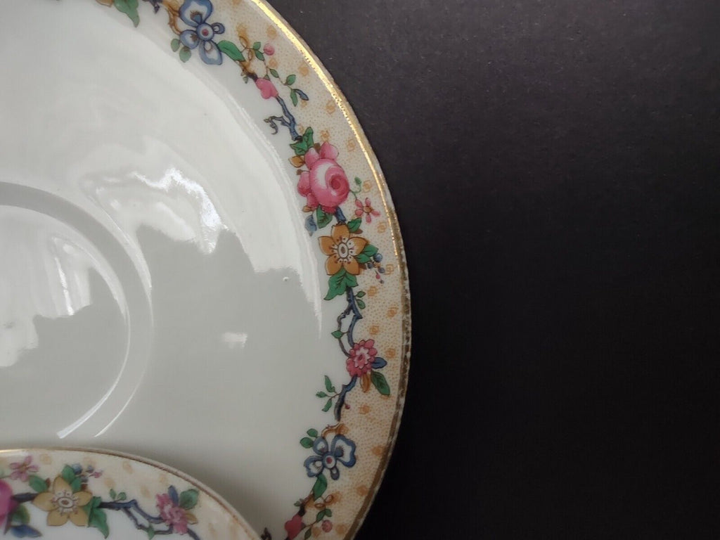 Ahrenfeldt Reizenstein Limoges Rose Gold Trim Bouillon Cup & Saucer (lot 710)