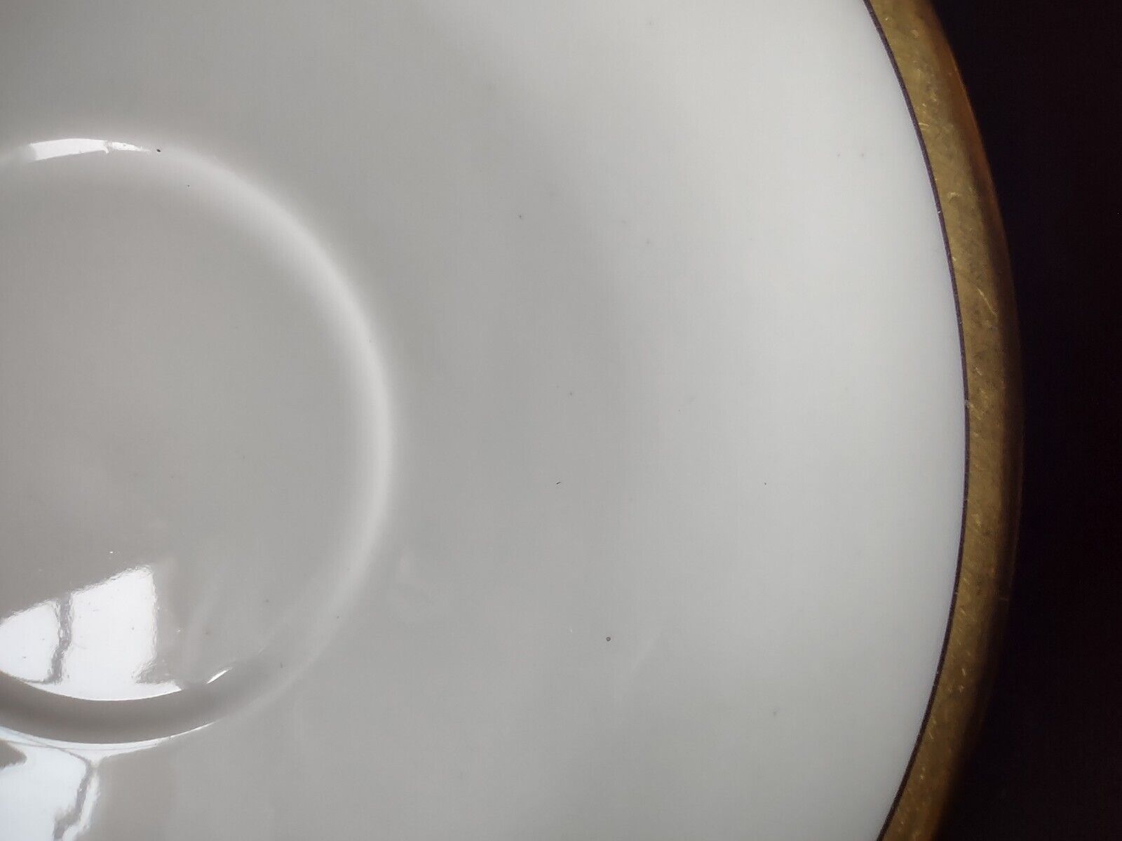 Haviland Limoges France Black & Gold Trim White 5-1/2" Saucer (lot 678)