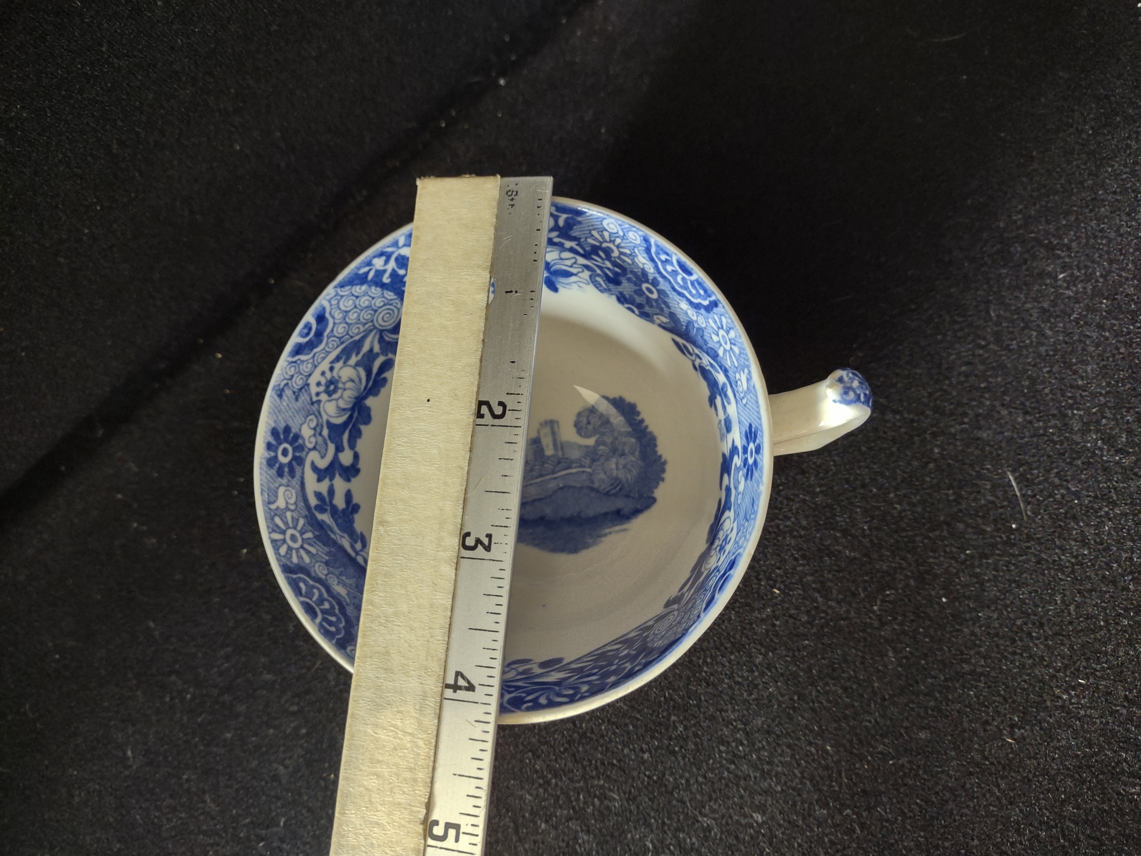Spode Copeland Italian Blue & White Teacup Vintage English Transferware lot 5840