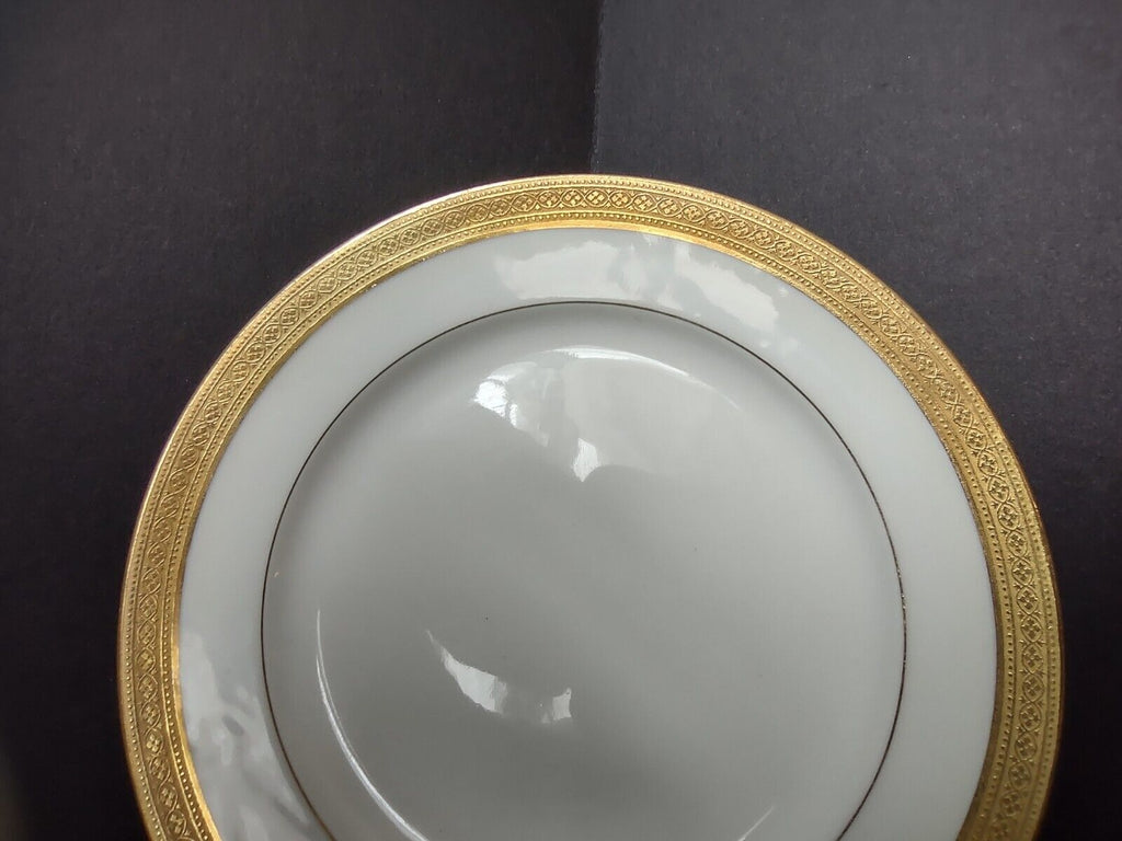 GDA Limoges France Gold Trim Bread Butter White Plate 6-1/4" (lot 665)