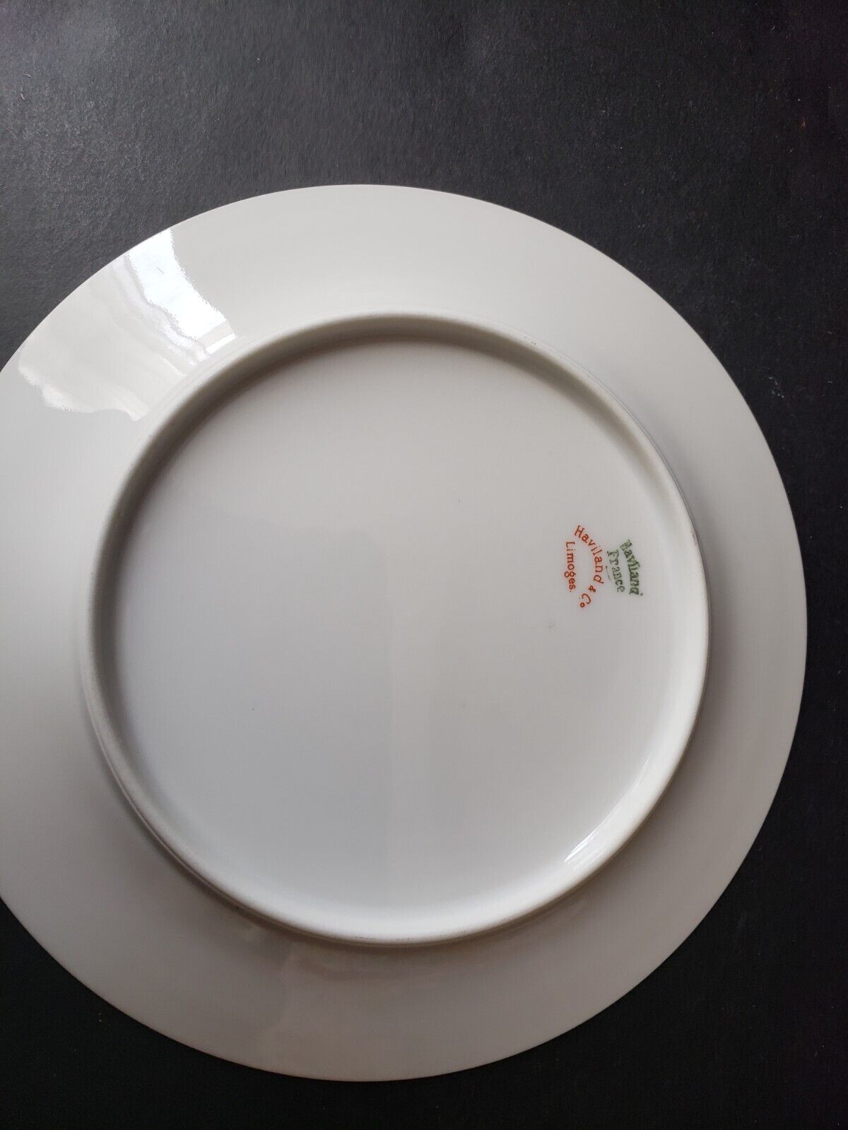 Haviland Limoges Green Hearts Gold Trim Bread/Butter Plate 6" (lot 591)
