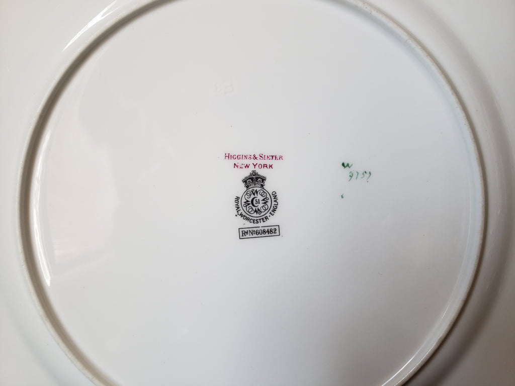 Vintage Royal Worcester Higgins Sieter Butterfly Dinner Plate 10" (lot 2126)