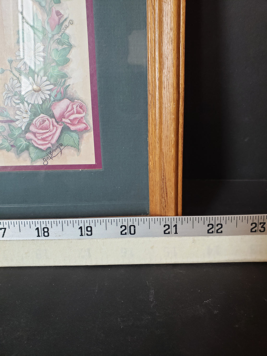 Vintage Home Interiors Dear Mom Green Brown Pictures Wall Art (lot 2632c)
