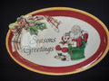 Christmas Fitz and Floyd Seasons Greetings Santa Serving Tray Platter (lot 1524)