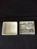 Vintage Ceramic Lidded Keepsake Box Railway B & B Steam Engine England (Lot 5809
