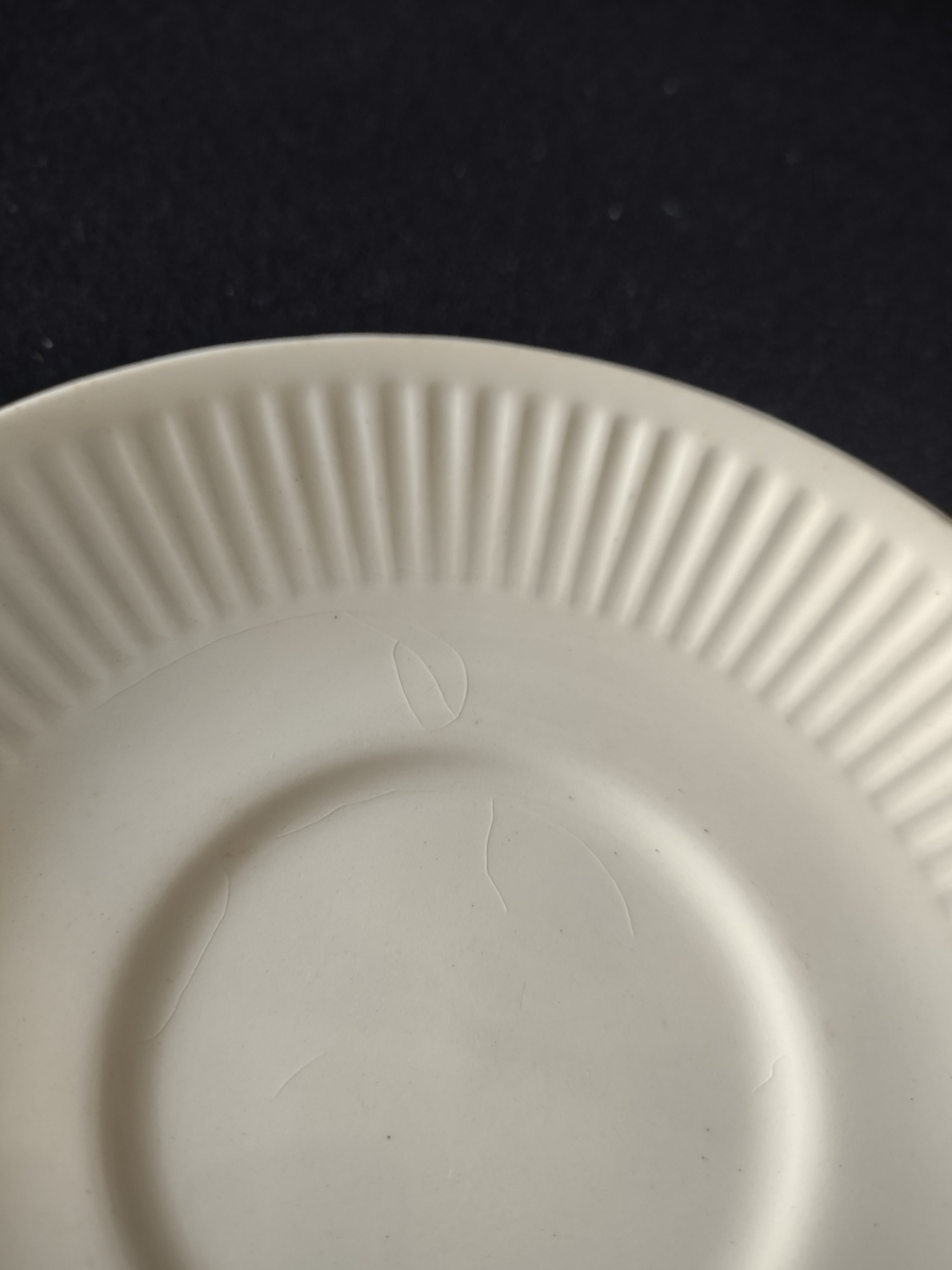 Vintage Johnson Brothers Saucer Ironstone Athena Set Of 2 IMPERFECT (Lot 5655)
