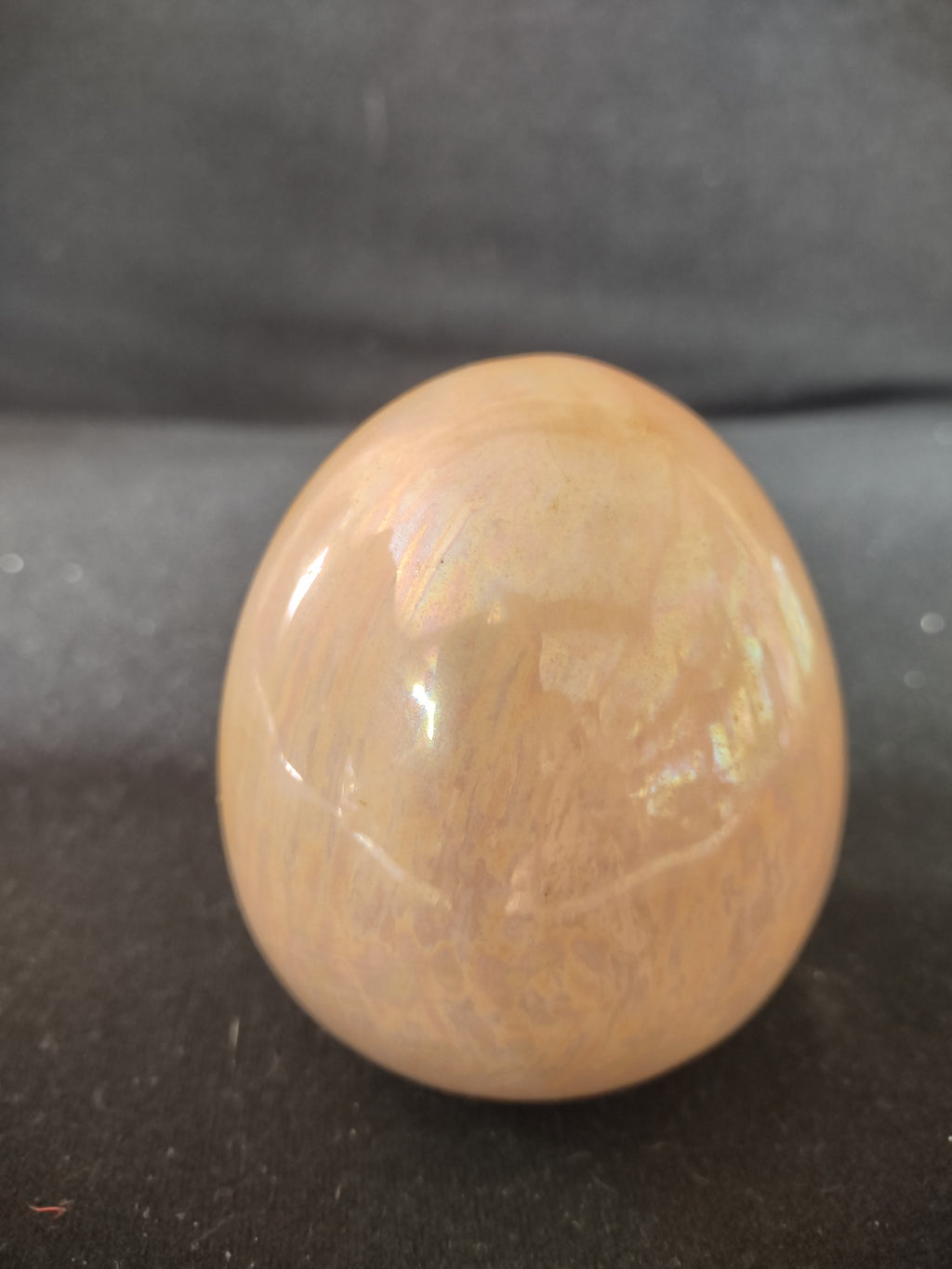 Vintage Hand Painted Ceramic Easter Egg Yellow Rose 3" tall (Lot5067)