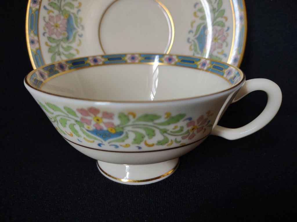 Vintage Lenox Tea Cup with Saucer Mystic Gold Stamp (lot 1812)