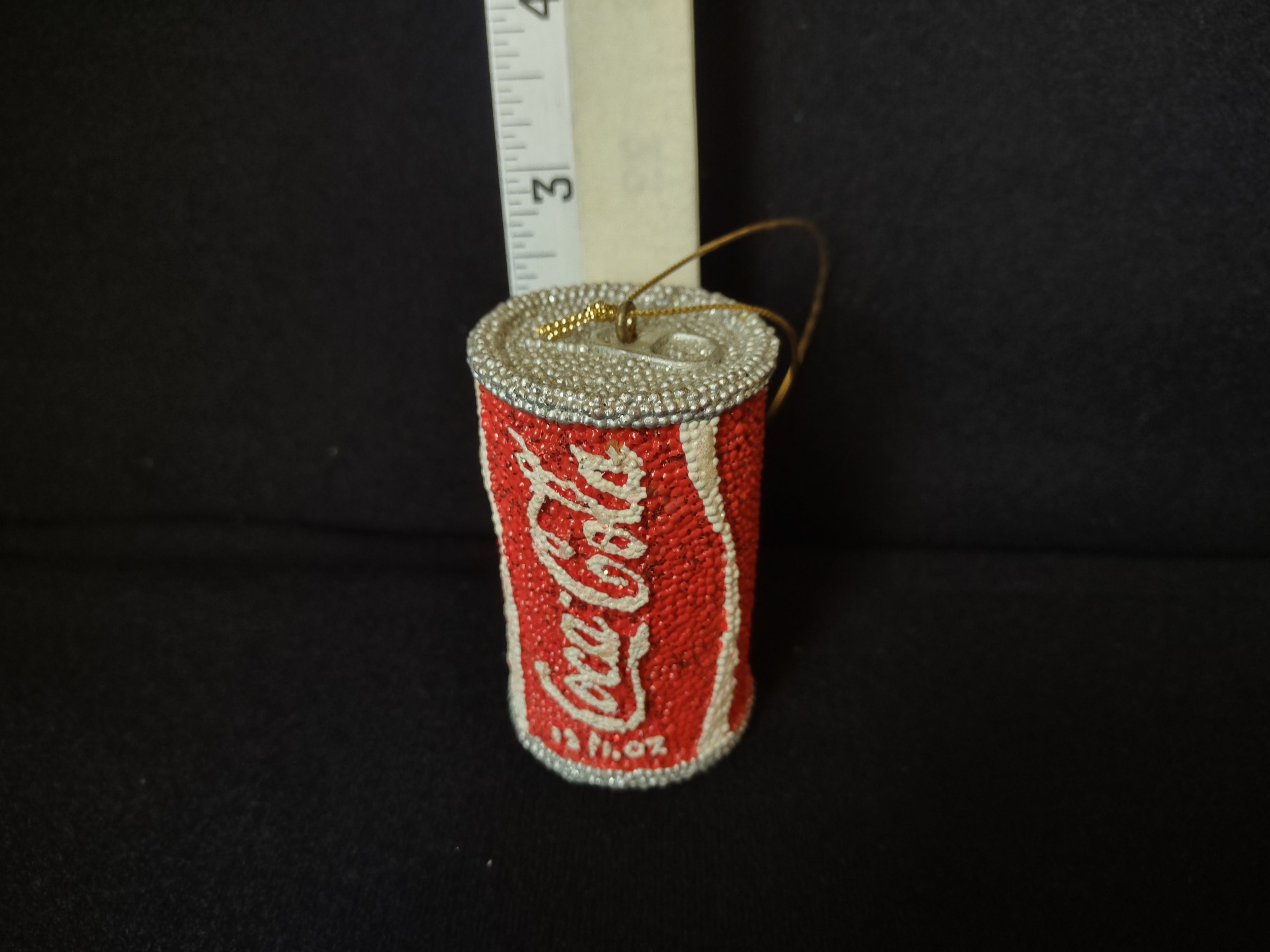 Set of 2 Vintage Coca-Cola Christmas Tree Ornaments Can Bottle (lot 1601)