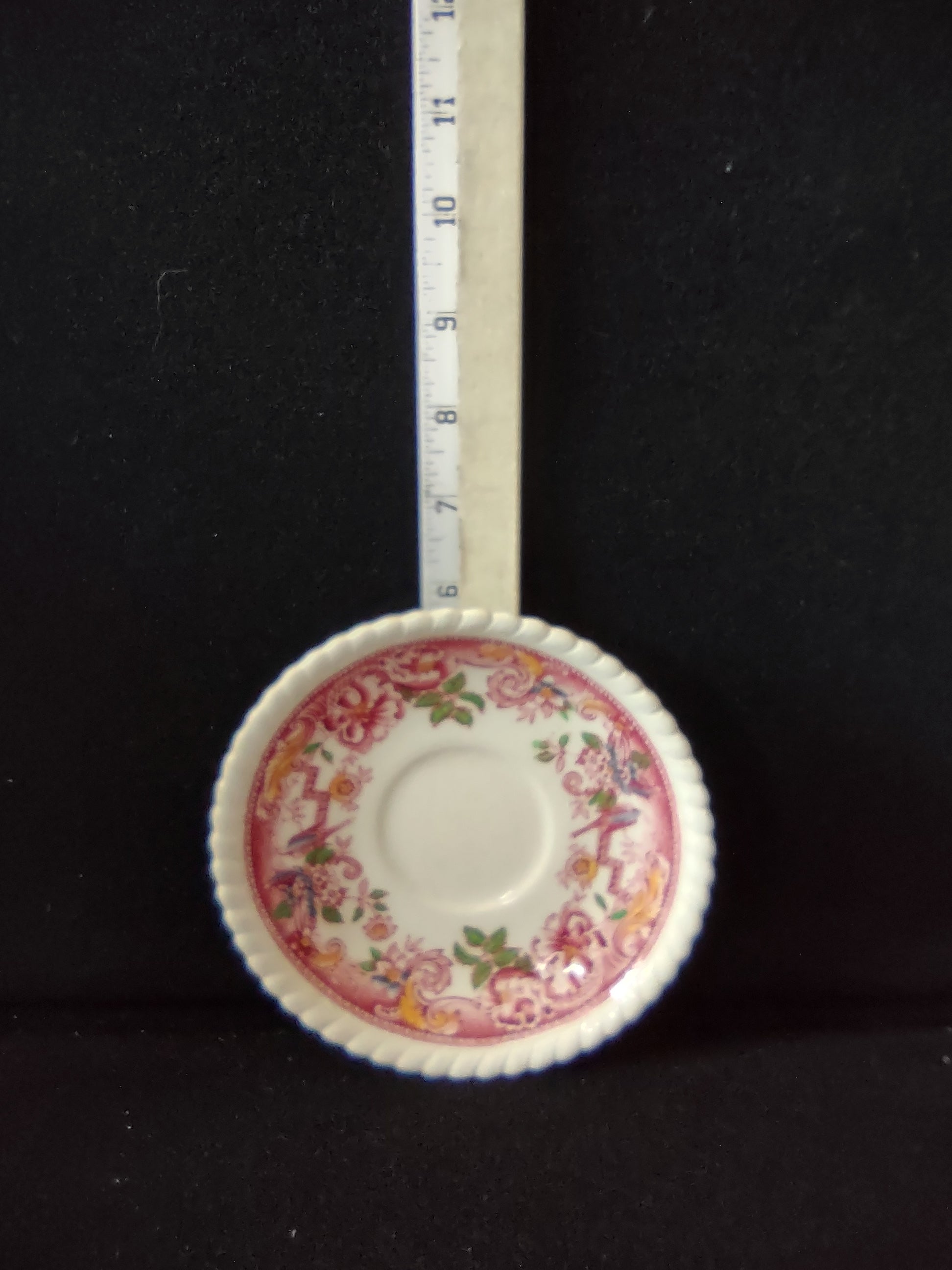Vintage Johnson Teacup Saucer Ironstone Devonshire Pink x 3 IMPERFECT (lot5670)