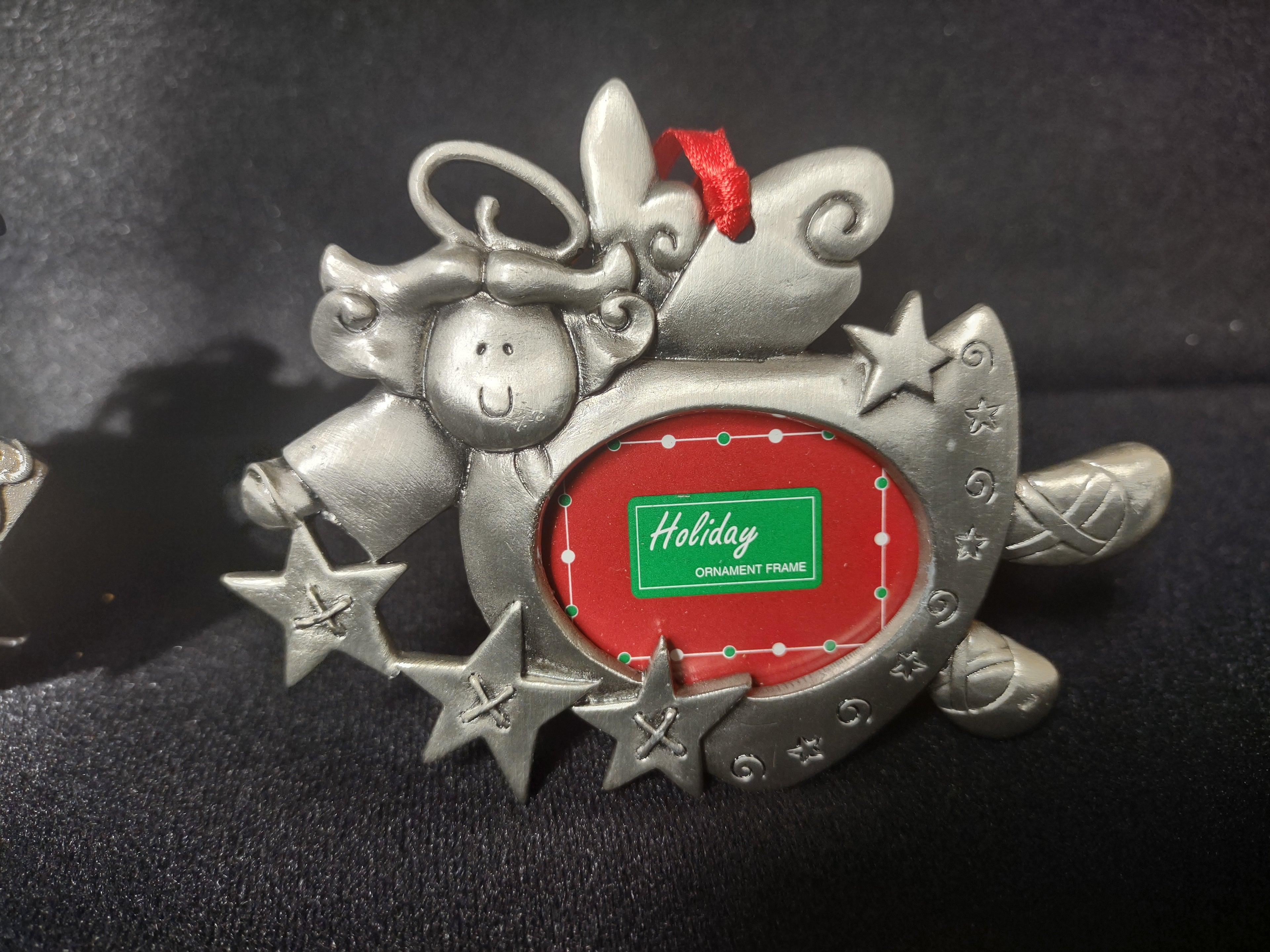 Christmas Holiday Set of 3 Ornament Frame Angel (lot 1565)