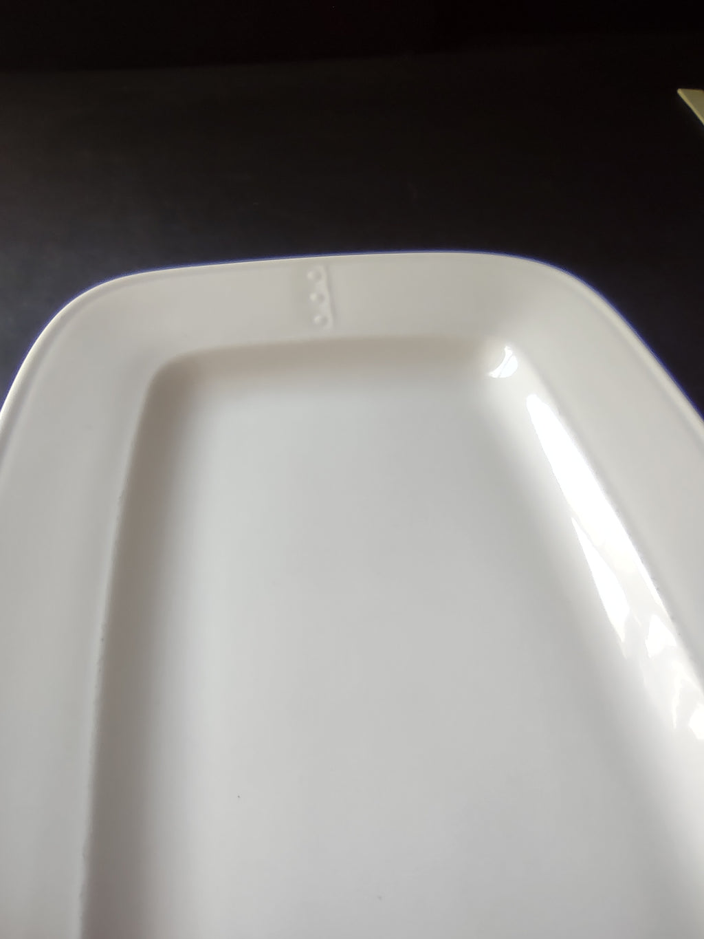 Metlox Jamestown Provincial Poppytrail Rivets Border White Serving Tray lot 2610
