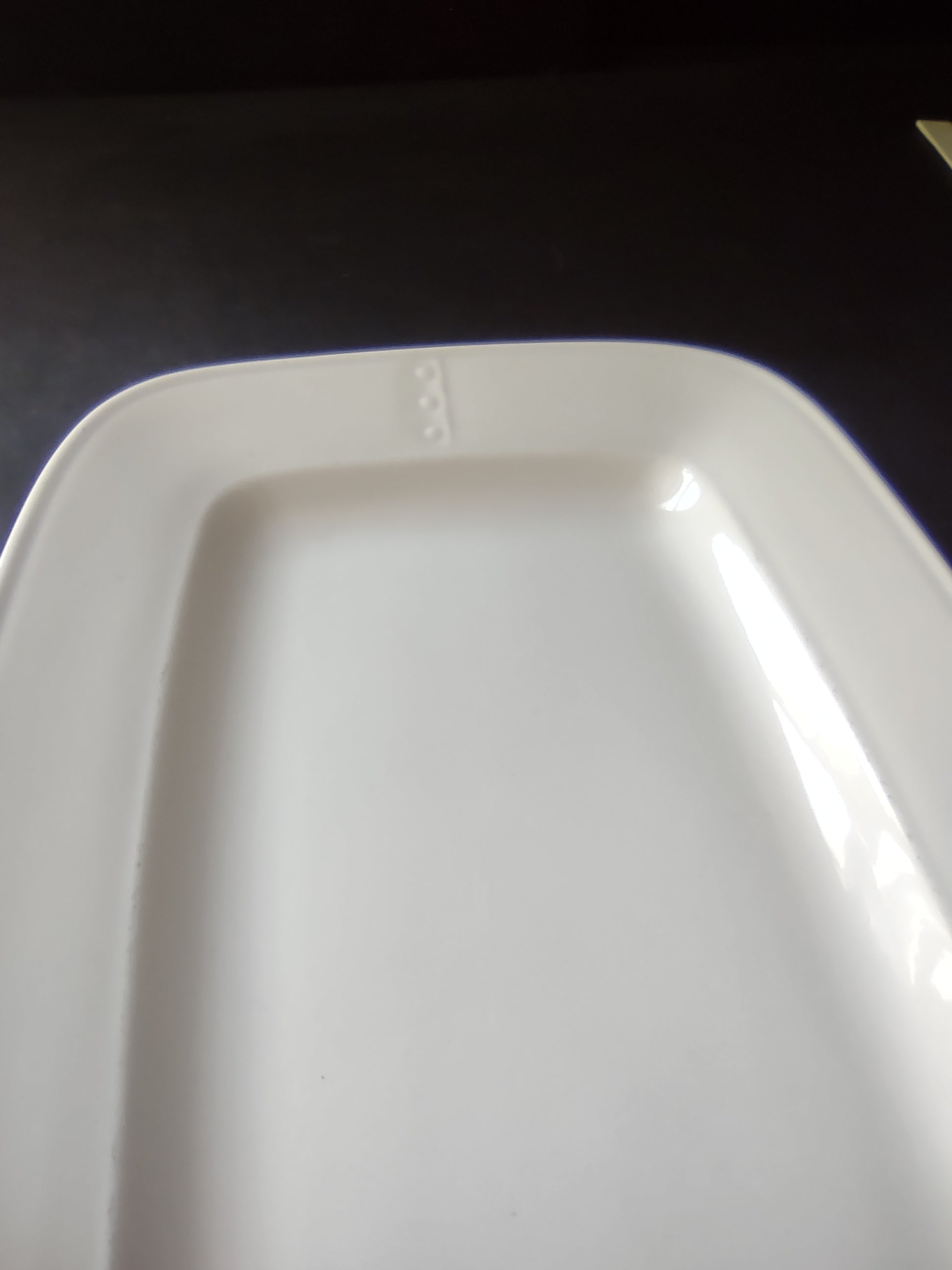 Metlox Jamestown Provincial Poppytrail Rivets Border White Serving Tray lot 2610