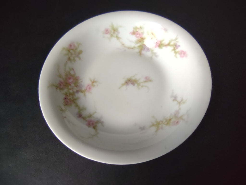 Haviland Limoges 8 x Small Bowl Rose White Purple Flower Moss (lot 900)