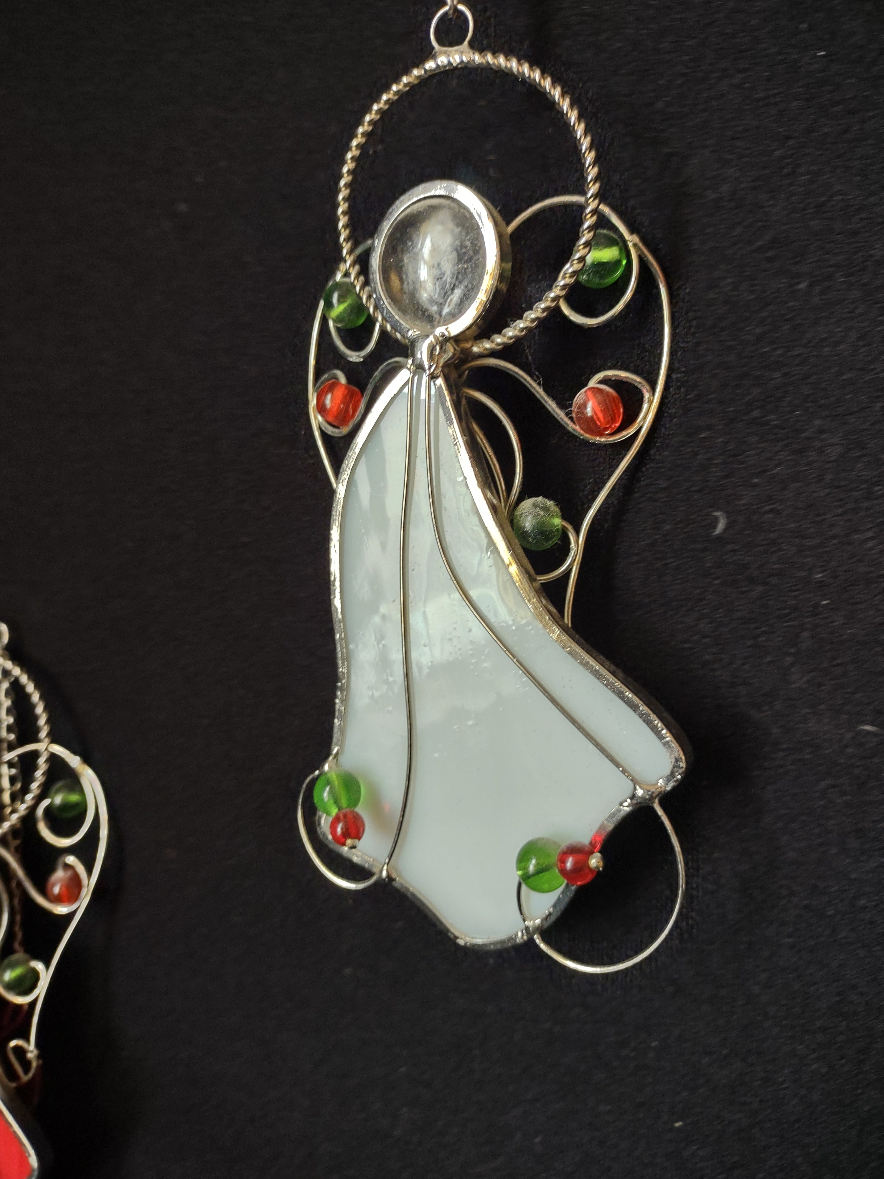 Set of 3 Christmas Angel Ornaments Plastic (lot 1646)