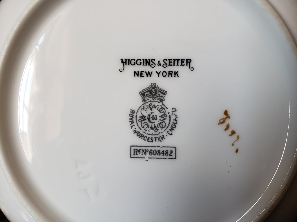 Vintage Royal Worcester Black Higgins Seiter Butterfly Bowl 5-1/2" (lot 2118)