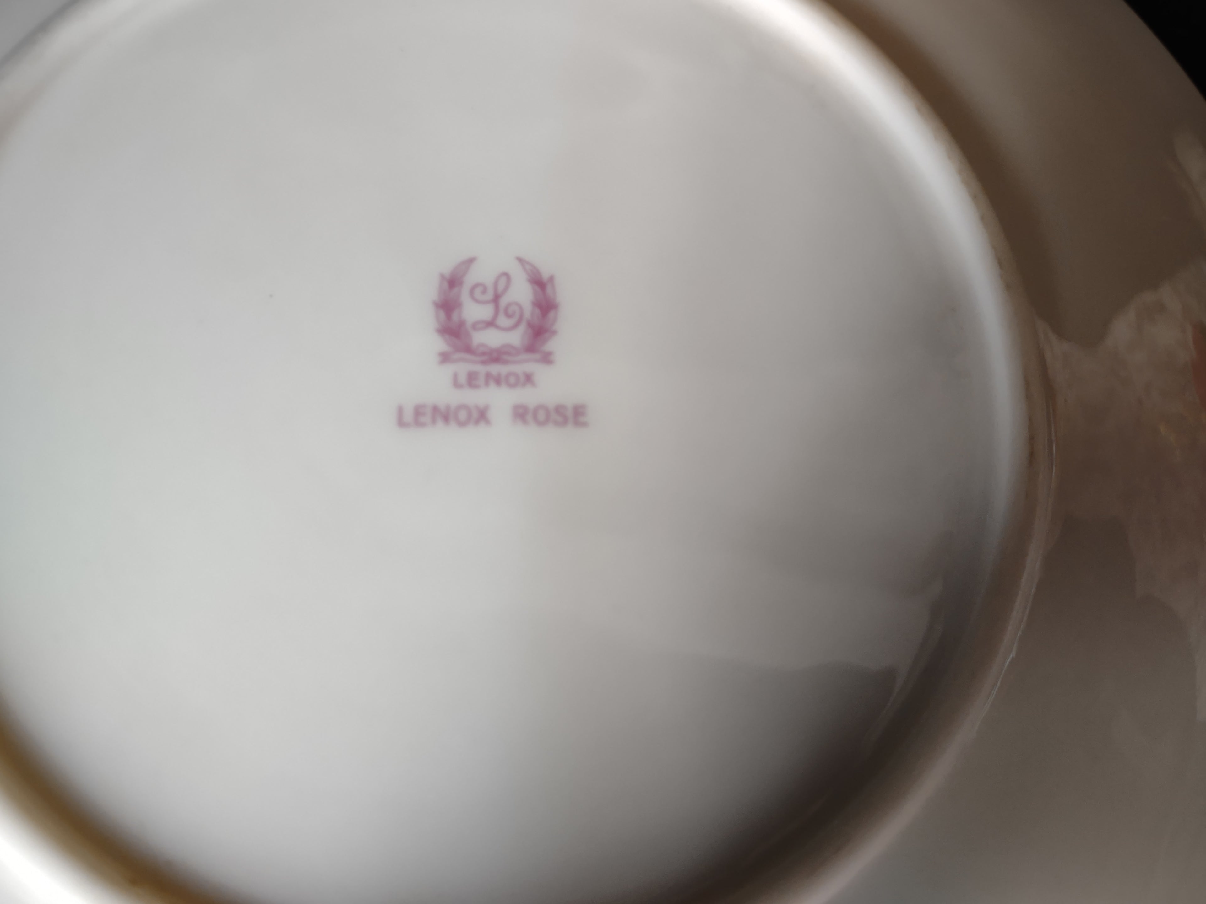 Vintage Lenox Rose L-347 Bouillon Cream Soup with Liner Gold Trim (lot 1818)