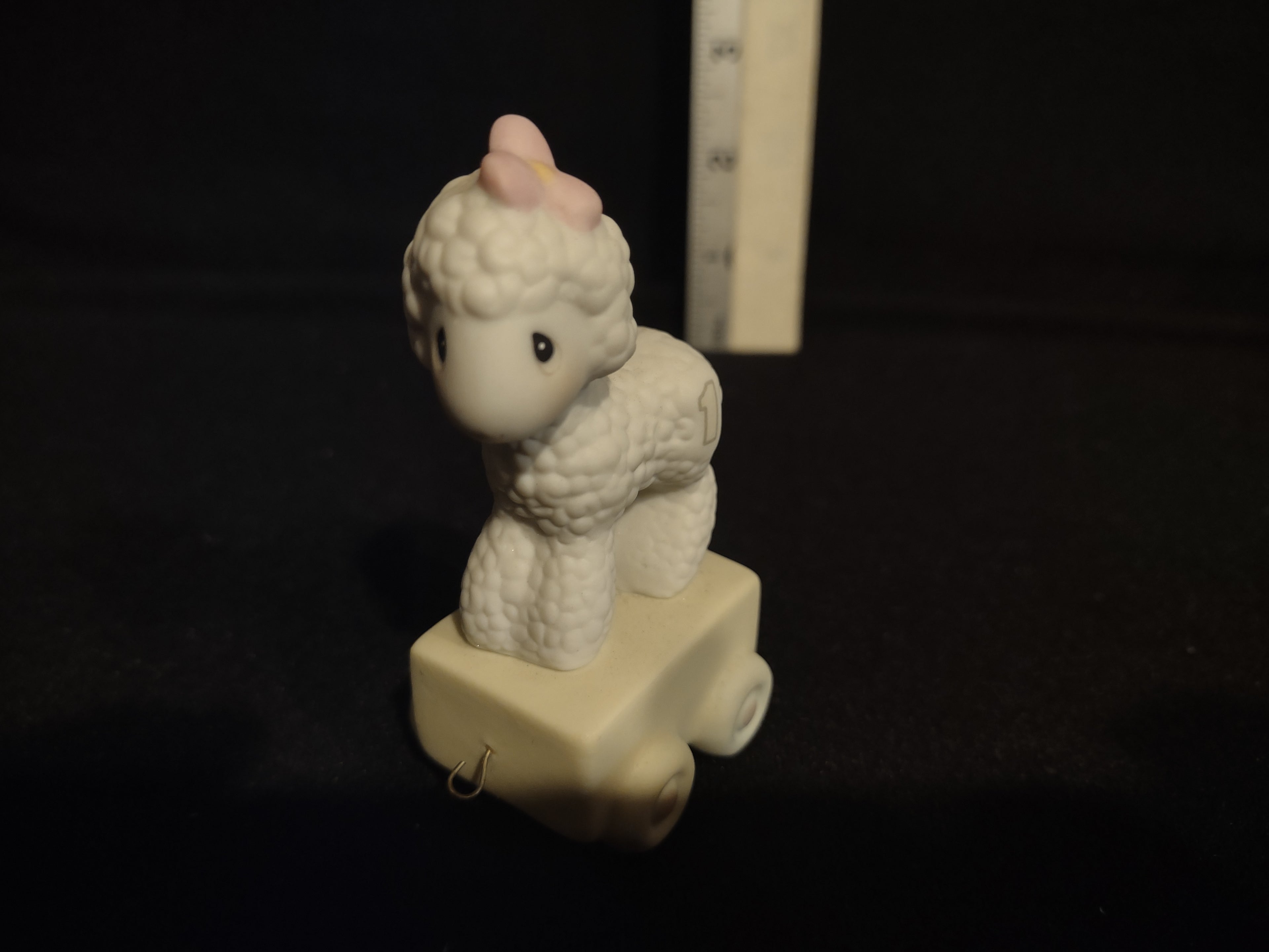 Precious Moments Birthday Train Year #1 Lamb Porcelain (lot 2556c)