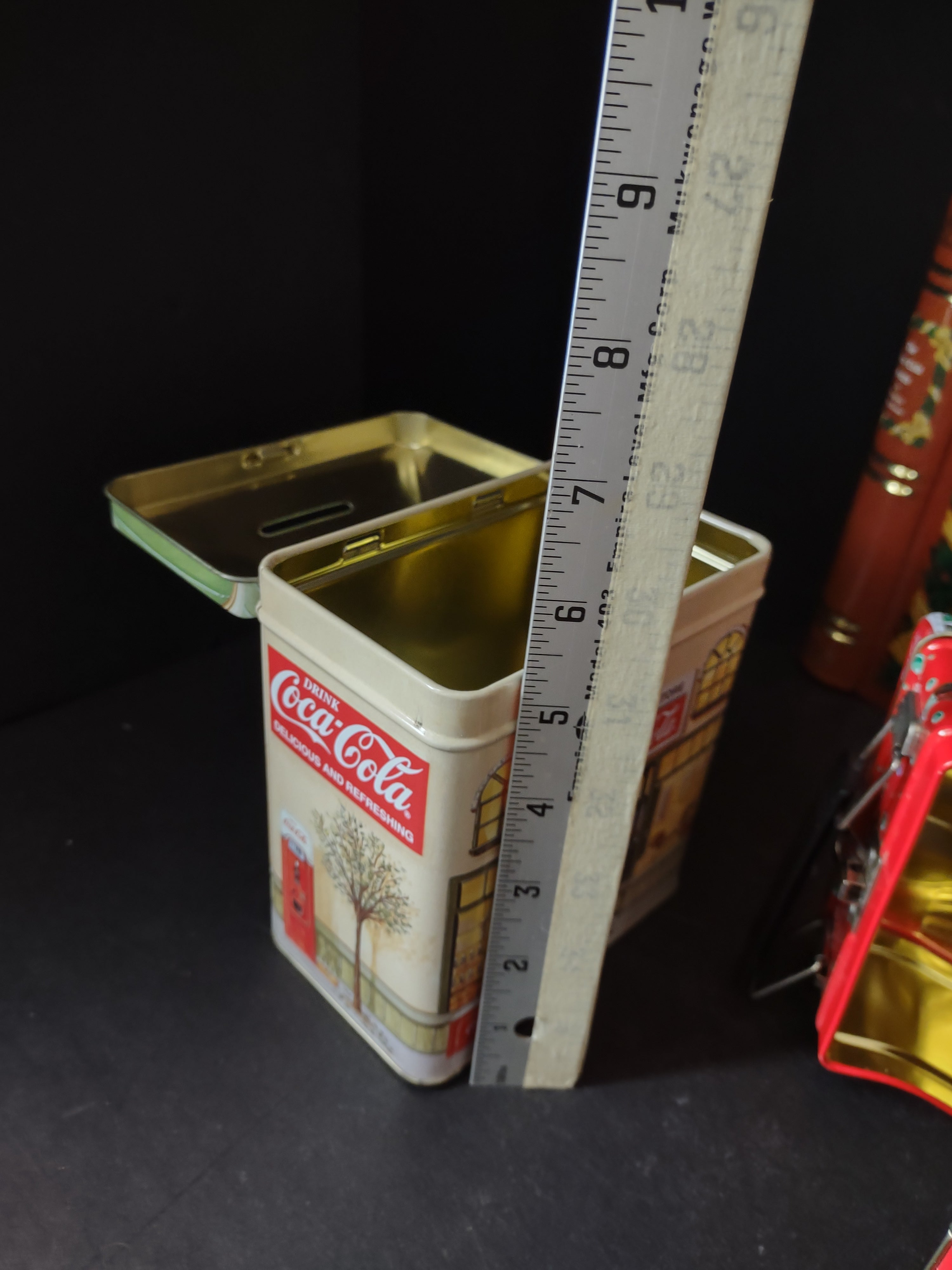 Lot of Coca-Cola Vintage Collectible Tin Coin Bank (lot 3140)