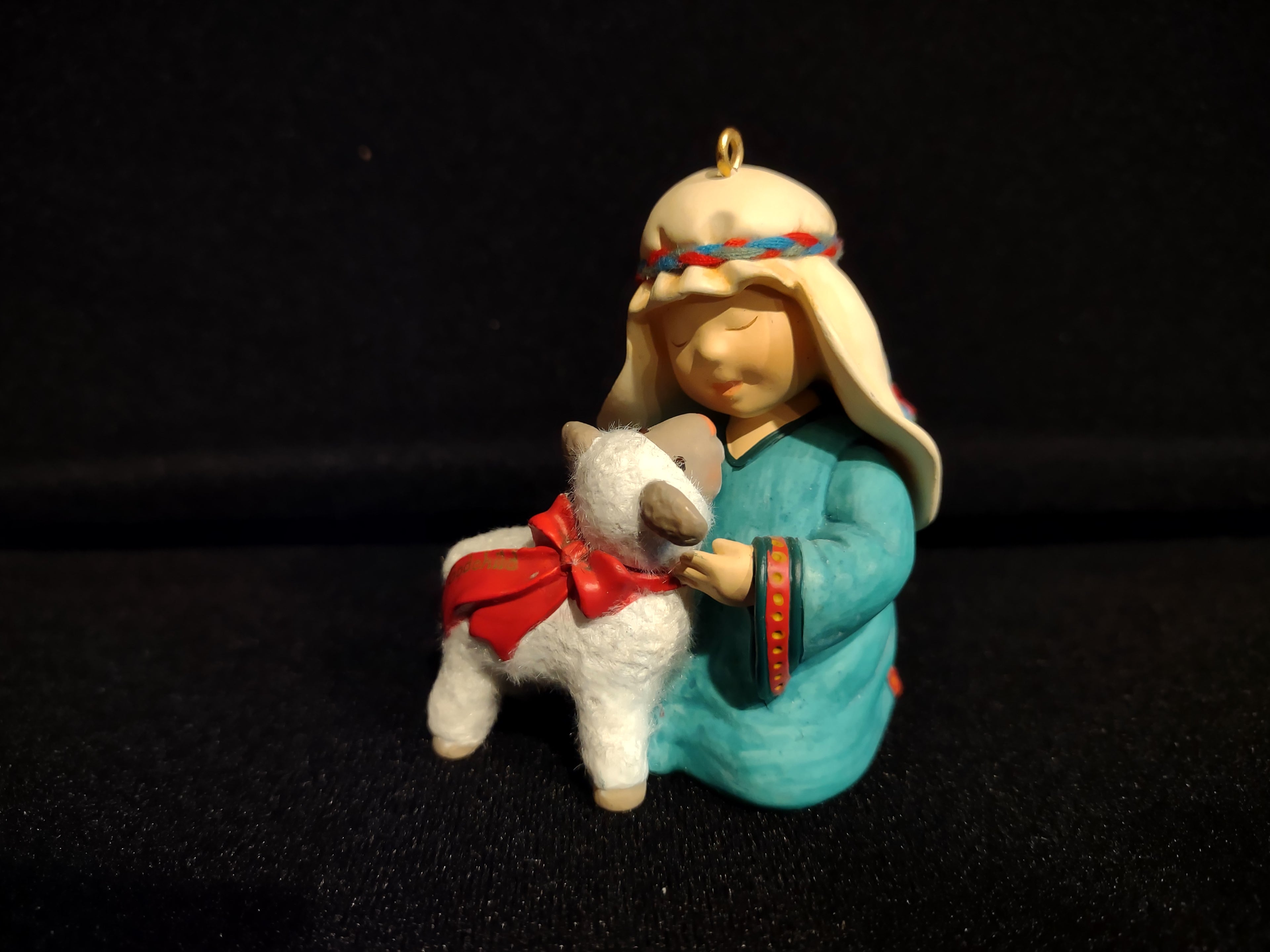 Hallmark 2004 Christmas Ornament Shepherd Boy Godchild with Lamb (lot 2444)