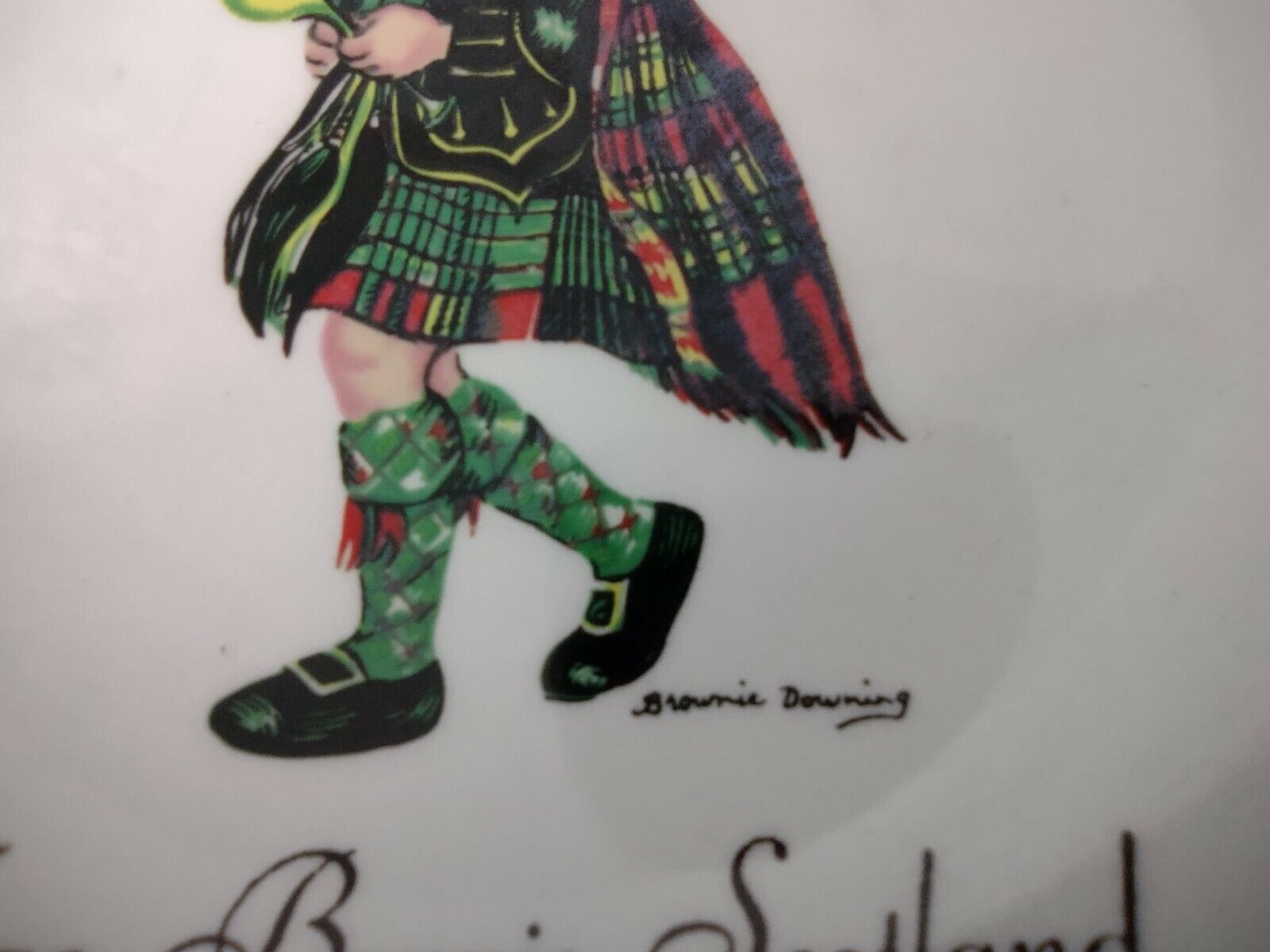 031 Collectible Brownie Downing J.H. Weatherby & Sons Frae Bonnie Scotland Plate