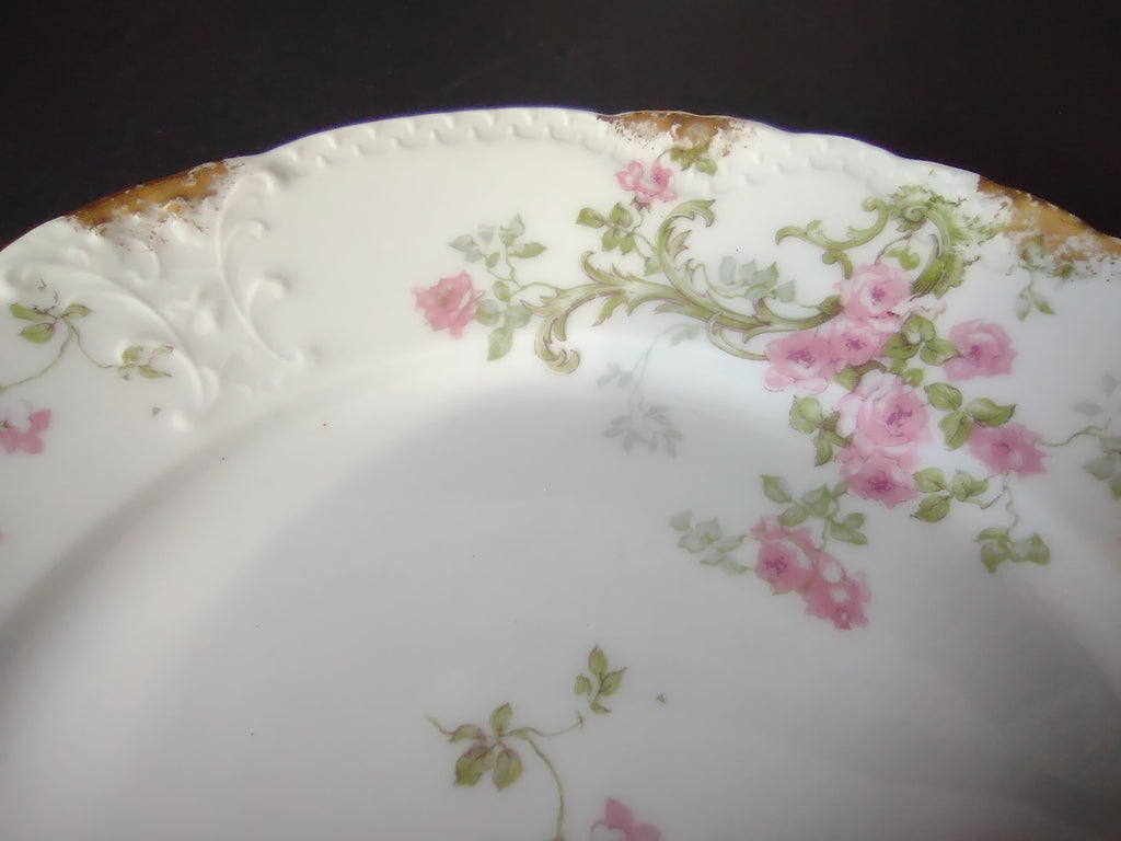 Haviland Limoges Set Luncheon /Salad Dessert Plate Small Bowl Rose (lot 832)