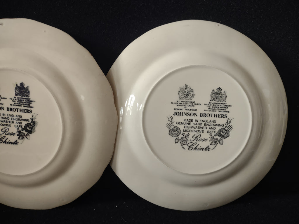 Vintage Johnson Appointment Her Majesty Ceramic Small Plate x 3 Chintz (lot 5699
