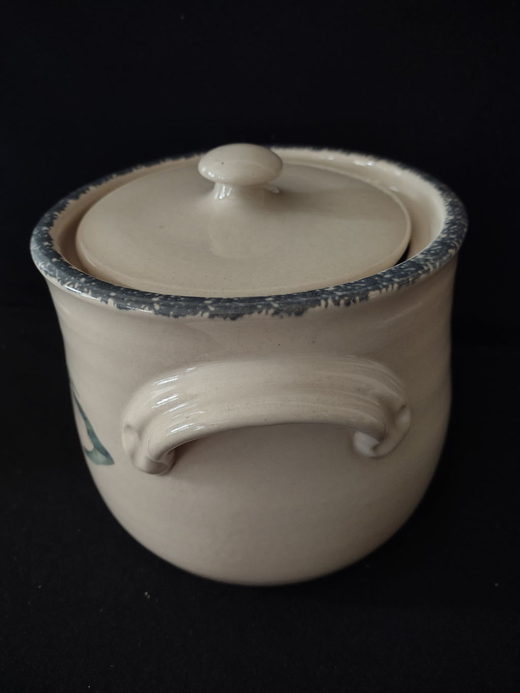 Vintage Home Garden Party Magnolia Collection Stoneware Canister Lid (Lot 3745)