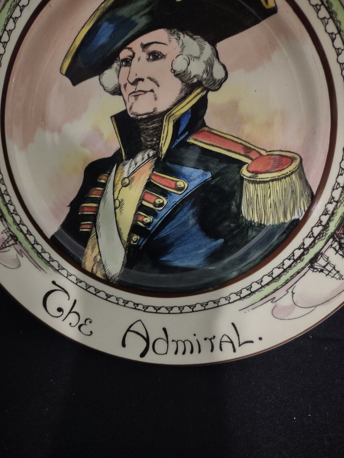079 Vintage Collectible Royal Doulton The Admiral Plate 10-1/2"
