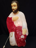 Vintage Christmas Blow Mold Nativity Joseph Maroon Figurine 29" (lot 2245)