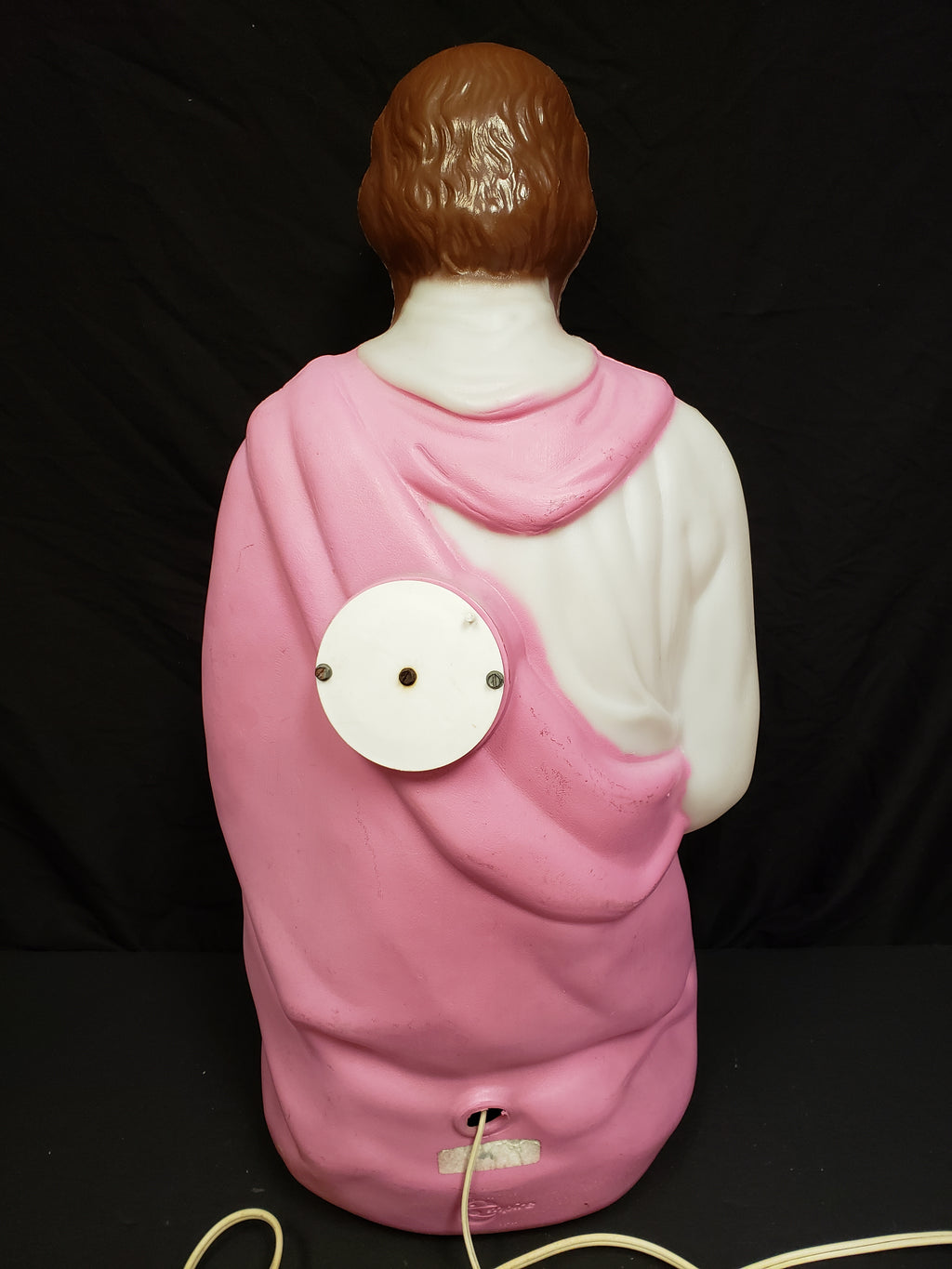 Vintage Christmas Outdoor Blow Mold Nativity Joseph Pink Figurine 27" (lot 2244)