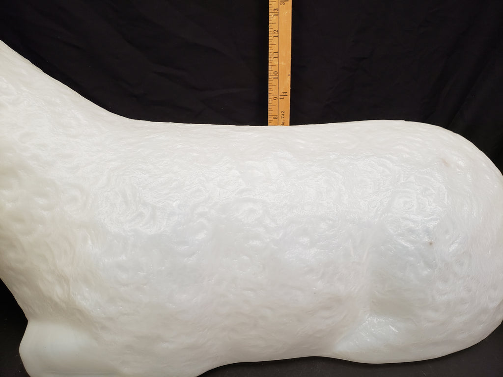 Vintage Christmas Outdoor White Lamb Blow Mold 26" long (lot 2260)