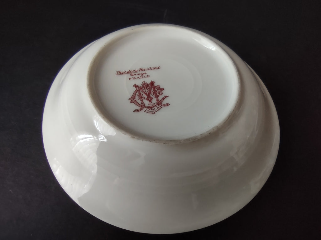Haviland Limoges 5 x Small Bowl 5" Pink White Cabbage Rose Moss (lot 908)