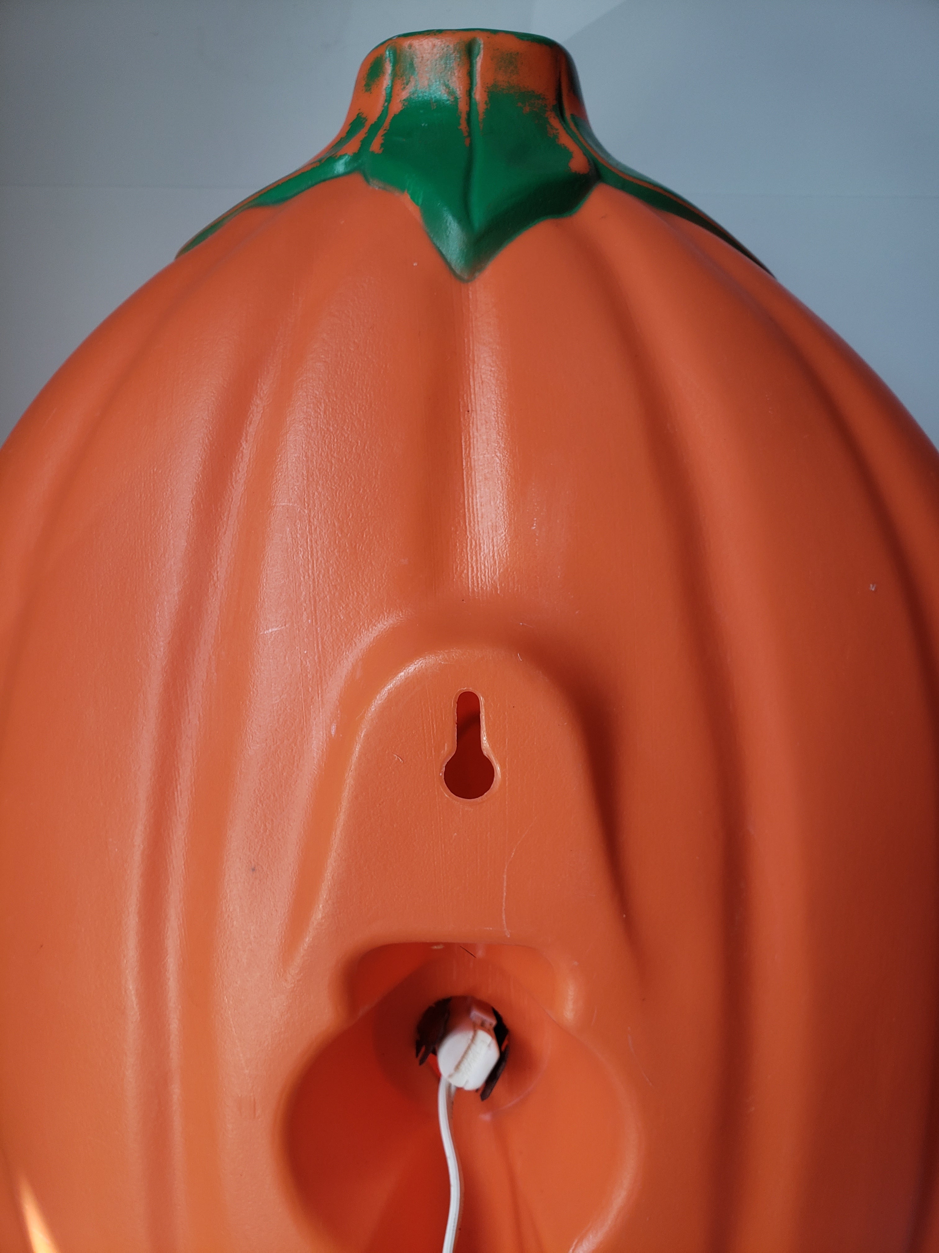 Halloween Plastic Jack O' Lantern Orange Pumpkin Large Blow Mold 20" (lot 2212)