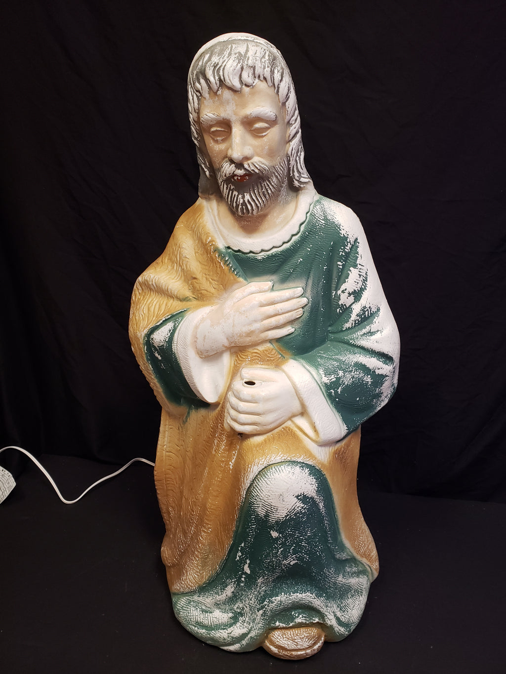 Vintage Christmas Outdoor Green Joseph NO STAFF Blow Mold 27" (lot 2259)
