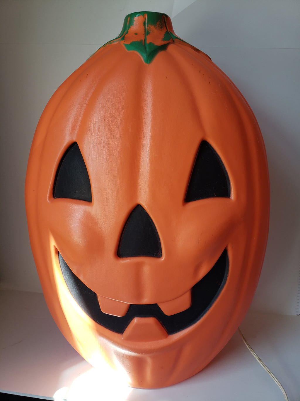 Halloween Plastic Jack O' Lantern Orange Pumpkin Large Blow Mold 20" (lot 2212)