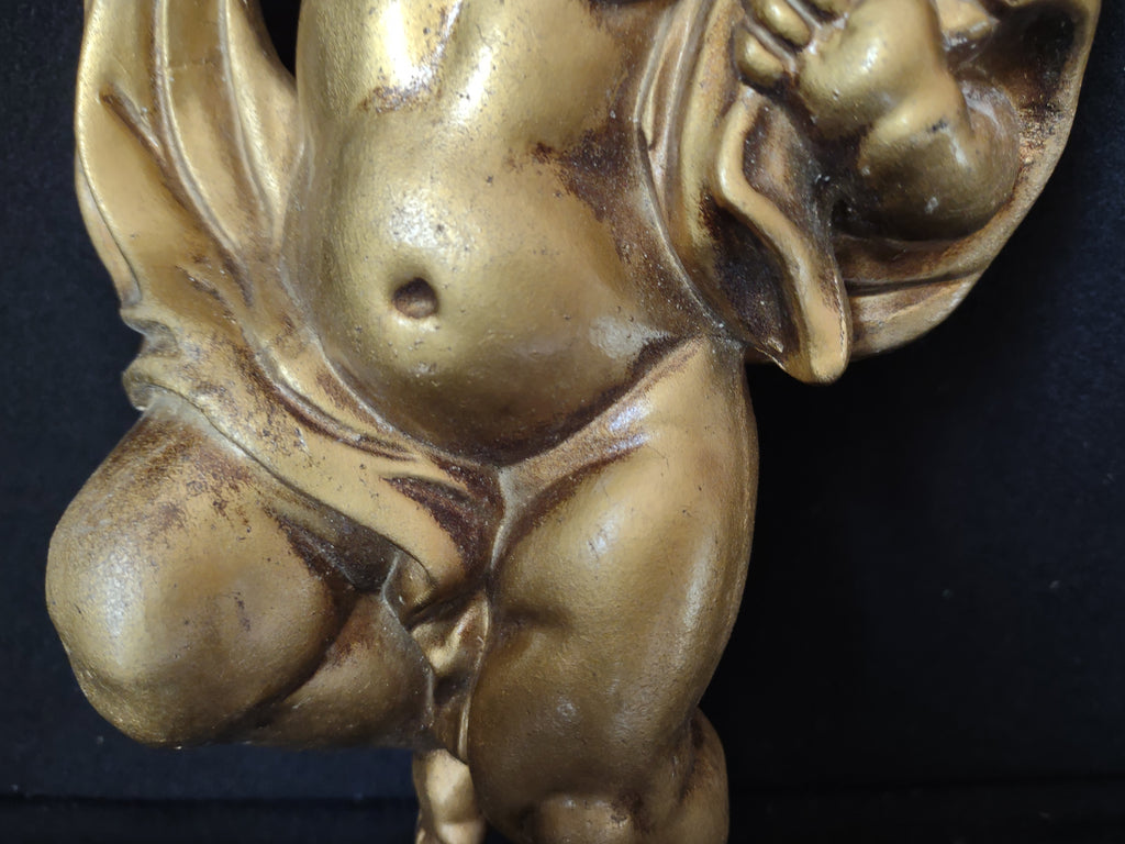 Golden Art Regency Wall Ceramic Angel Cherub 10" (lot 1610)