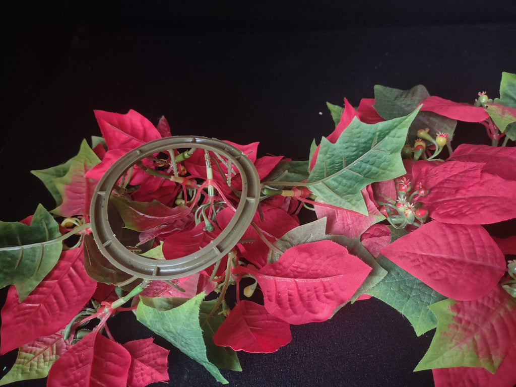 Christmas Lot Poinsettia Garland Candle Wreath x 2 Bouquet (lot 1721)