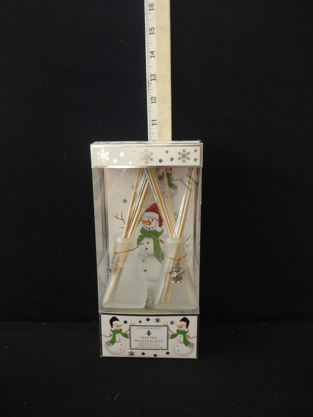 Snowmen Winter Wonderland Pine Sandalwood Lemon Oil Diffusers (Lot 3511)