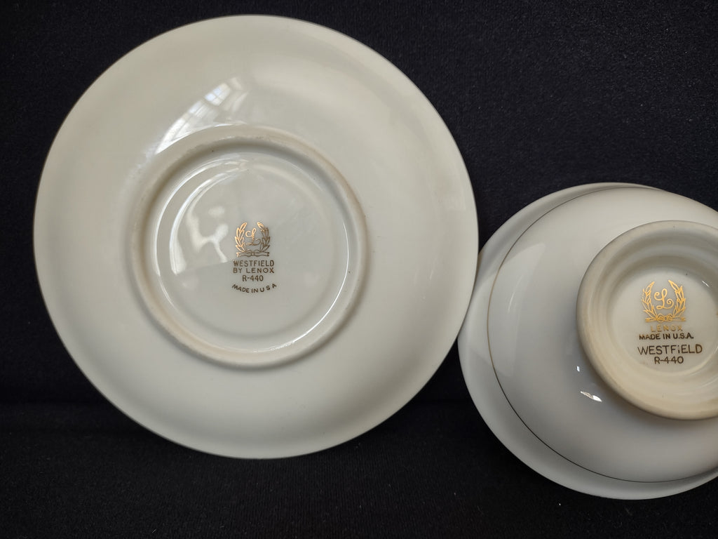Vintage Lenox Westfield R-440 Tea Cup with Saucer (lot 1890)