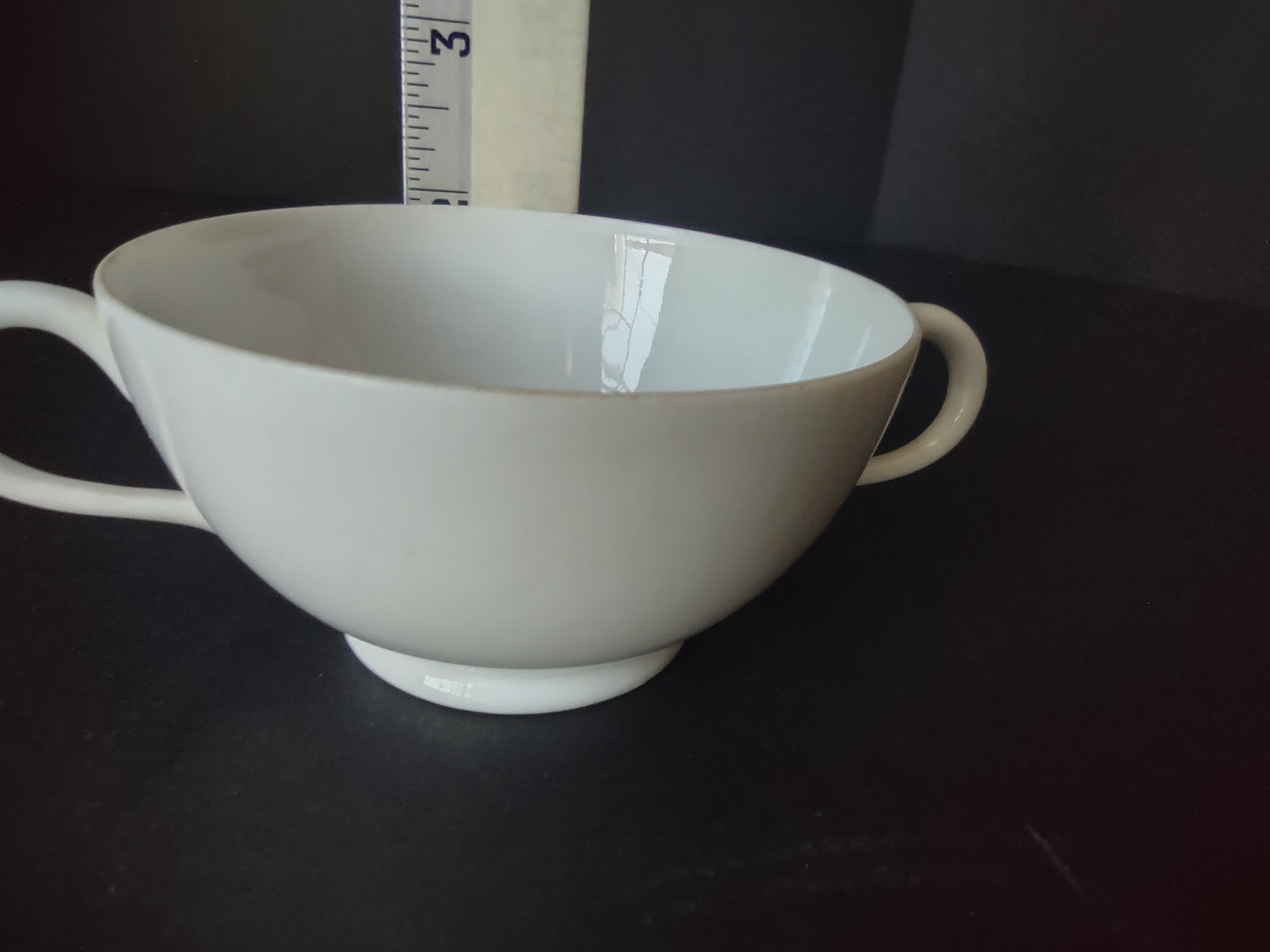 Limoges Porcelain Bouillon Cup ONLY Plain White (lot 1076)