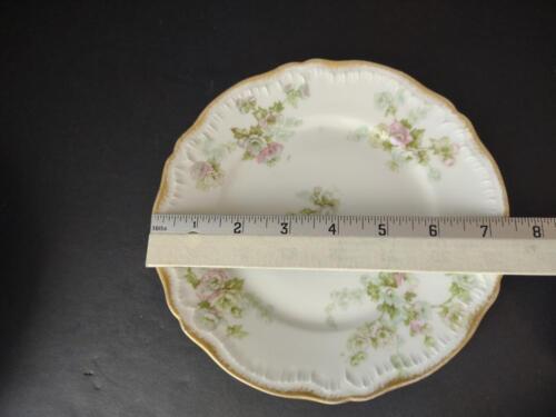 lot 774 Haviland Limoges Dinner Luncheon Plate Large Green White Roses Gold Trim