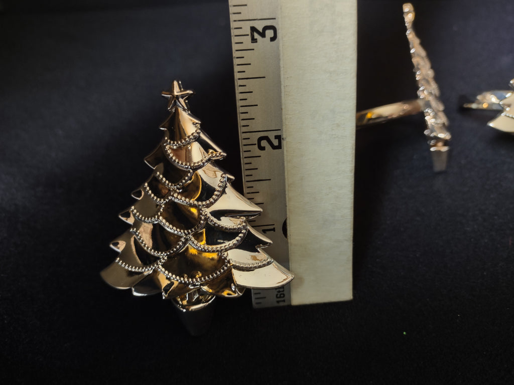 Christmas Tree Napkin Ring Holder Set of 4 (lot 1563)