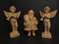 Christmas Paper Mache Set Angel Santa IMPERFECT (lot 1290)