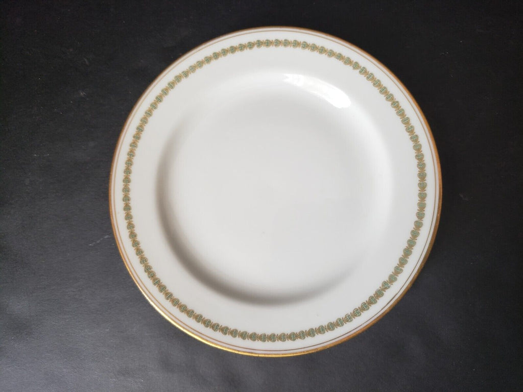 Haviland Limoges Green Hearts Gold Trim Bread/Butter Plate 6" (lot 591)